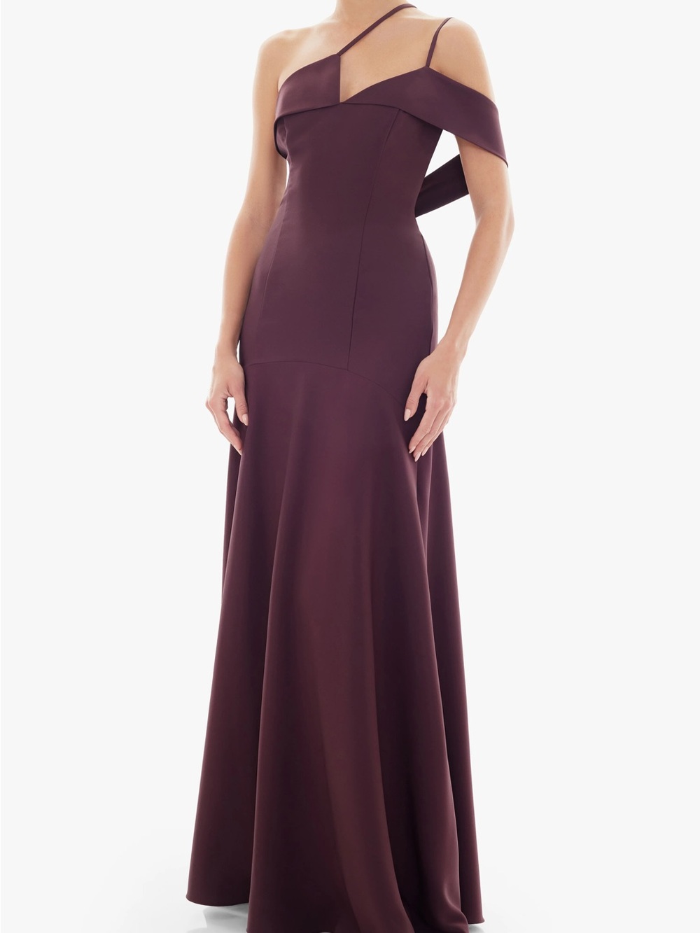 Black Halo Nairobi One-Shoulder Burgundy Gown NWT size 2